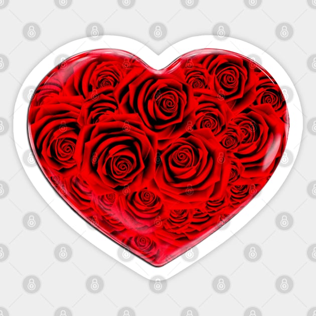 Heart of Roses Sticker by zuzugraphics